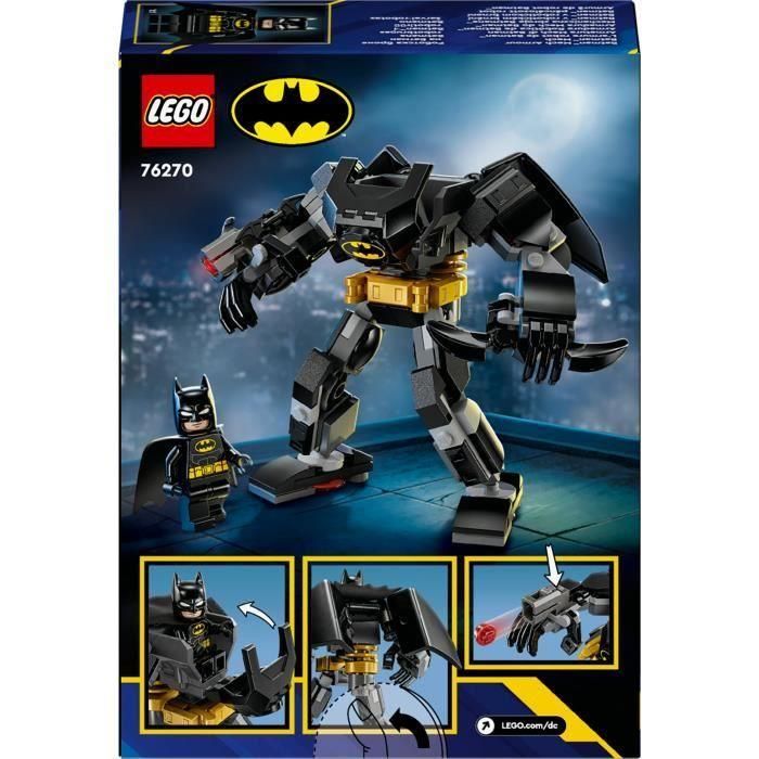 LEGO 76270 Armadura Robótica de Batman, Meca Articulado con Minifigura, Cabina Abatible, Batarang y Lanzador 5 LEGO 76270 Armadura Robótica de Batman, Meca Articulado con Minifigura, Cabina Abatible, Batarang y Lanzador 5