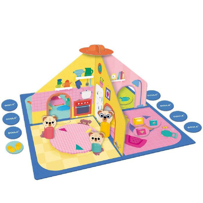 GOULA Ricitos De Oro Y Los Tres Osos 1110100760 Juego de Mesa Cooperativo y de Lotería Multilingüe para Niños +3 Años 3