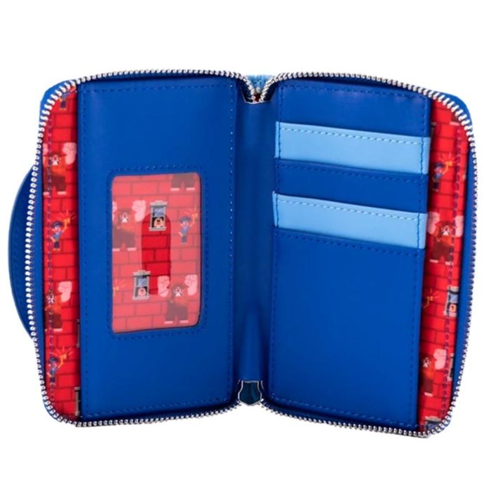 Loungefly Cartera Disney Wreck-It Ralph Fit-It Felix en Cuero Vegano con Cremallera 3 Loungefly Cartera Disney Wreck-It Ralph Fit-It Felix en Cuero Vegano con Cremallera 3