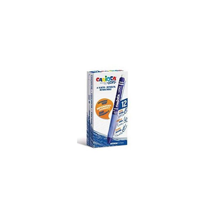 Carioca Bolígrafo Tinta Borrable Oops Retráctil Monocolor Azul Caja 12 Ud Carioca Bolígrafo Tinta Borrable Oops Retráctil Monocolor Azul Caja 12 Ud