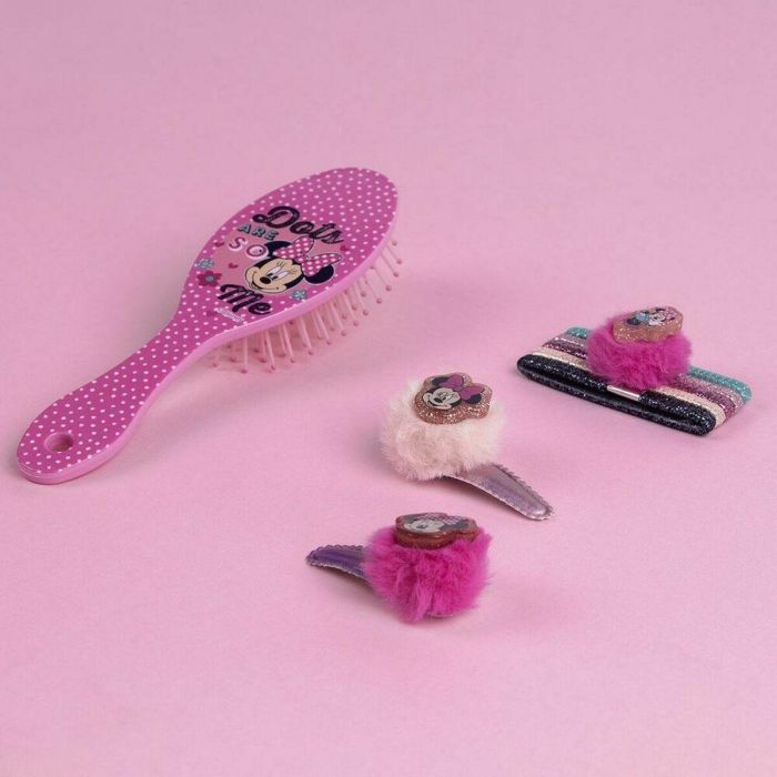Inca Set Accesorios de Pelo Minnie Lote 8 Piezas para Niñas: Cepillo, 5 Elásticos y 2 Clips Plástico ABS 1