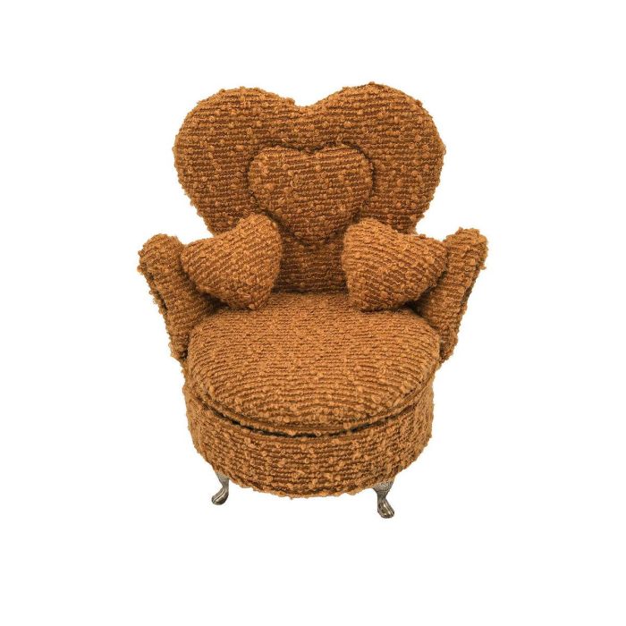 Caja-Joyero Versa Mostaza Poliéster Metal Espejo Madera MDF 12 x 19 x 18 cm Sillón 0 Caja-Joyero Versa Mostaza Poliéster Metal Espejo Madera MDF 12 x 19 x 18 cm Sillón 0