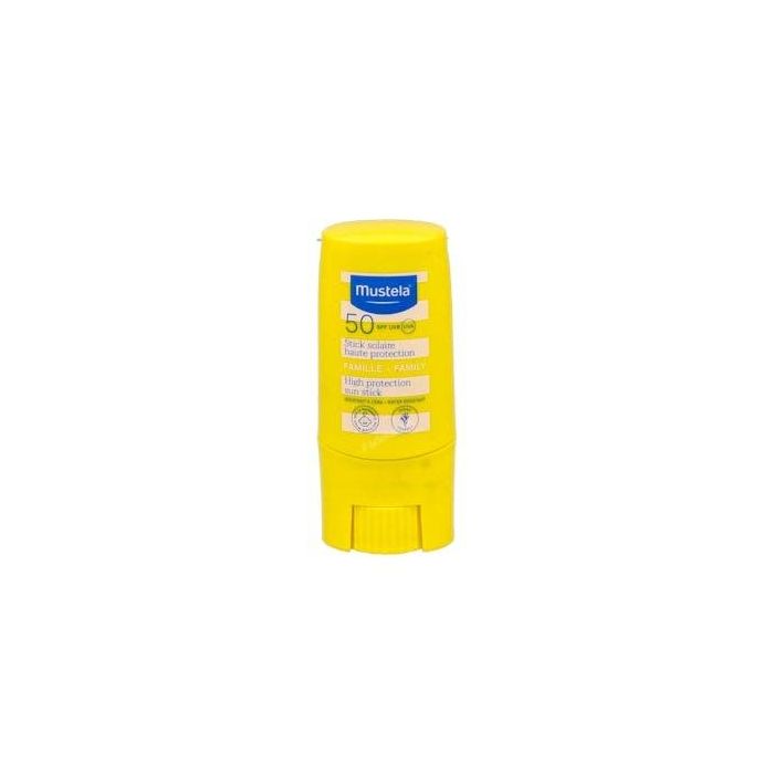 Mustela FAMILIA SOL Stick Solar SPF50+ Protección Familiar Piel Sensible Atópica Embarazadas y Bebés Resistente Agua Arena Sin Oxibenzona 9 ml