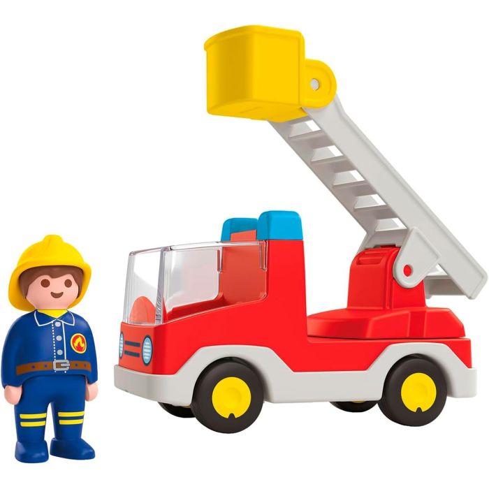 Playmobil Camión De Bomberos Junior 71683 con Escalera y Figura para +12 Meses 1