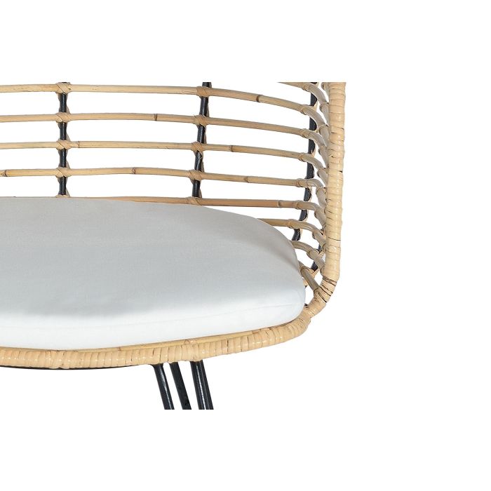 Giner y Colomer - Lote de 2 Sillas de Rattán y Metal Natural con Cojín, 48 x 48 cm 3