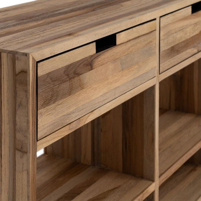 Mueble Tv Natural Madera de Teca Salón 140 X 30 X 55 cm