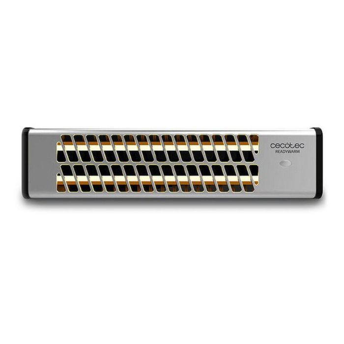 Cecotec 05323 Calefactor eléctrico de Cuarzo 1200W Interior Pared Negro/Acero Inoxidable hasta 10m²