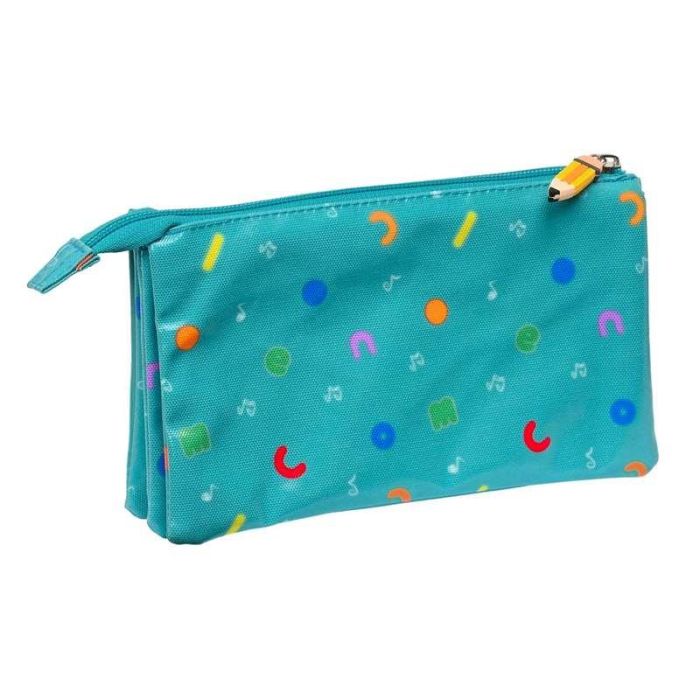 Portatodo Triple CoComelon Back to class Azul claro (22 x 12 x 3 cm) 1