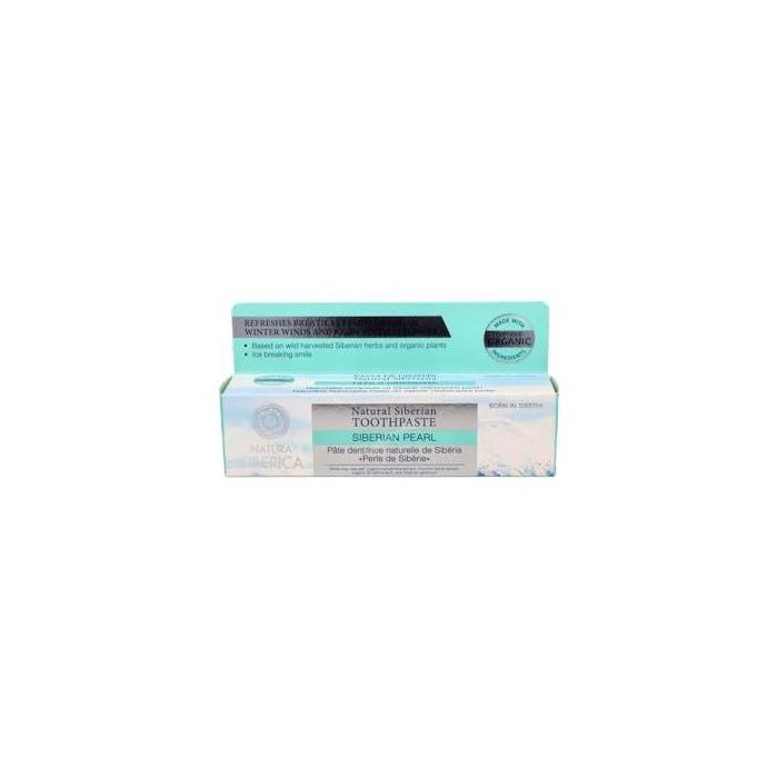 NATURA SIBERICA Dentífrico Natural Perla Siberiana 100g – Menta, Limpia y Protege Dientes y Encías con Ingredientes Naturales