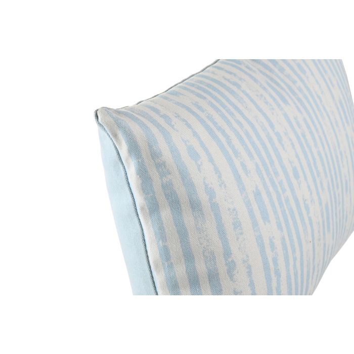 DKD Home Decor Cojín Decorativo Mediterráneo Azul Blanco de Poliéster con Rayas | Colección Sea Breeze, Medidas 50x30x15 cm 1 DKD Home Decor Cojín Decorativo Mediterráneo Azul Blanco de Poliéster con Rayas | Colección Sea Breeze, Medidas 50x30x15 cm 1
