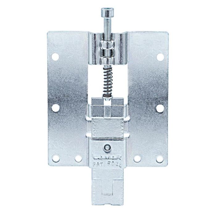 CAMAR Colgador de Panel Inferior PANELLO Regulable con Muelle, Zincado, 50 Kg, Patentado