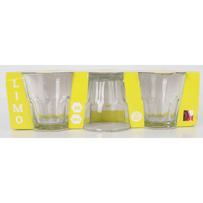 Set de 6 vasos Limo 260 cc - Inde (8 Cajas) 1 Set de 6 vasos Limo 260 cc - Inde (8 Cajas) 1