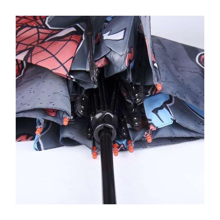 Cerdá Spiderman Paraguas Manual Plegable Escolar 50 cm para Niños y Niñas de 2 a 8 años. 100% Poliéster Resistente 1