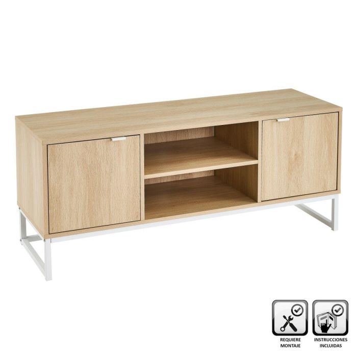 Mueble de TV Blanco Natural 120 x 39 x 52,5 cm 4