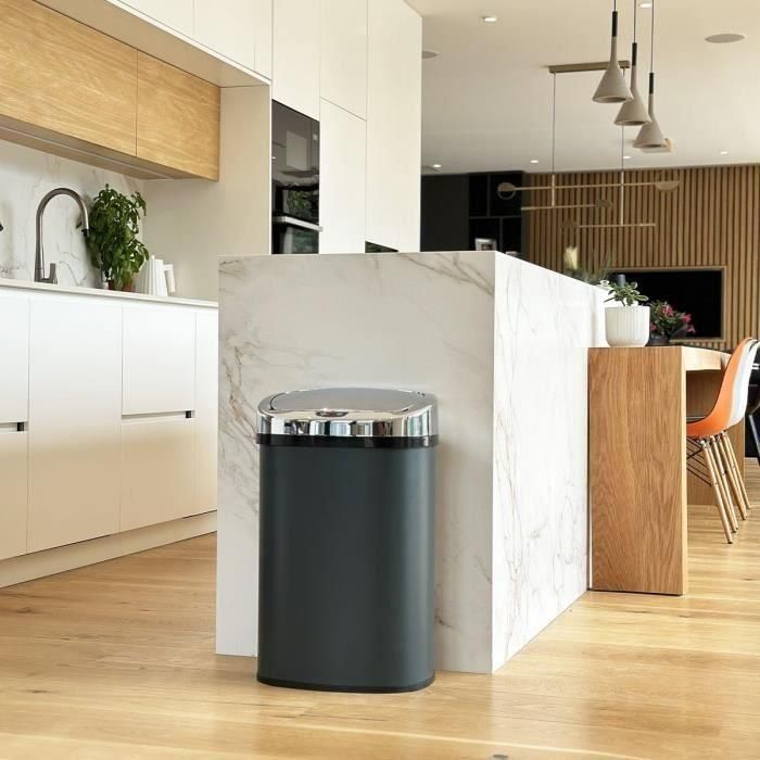 Kitchen Move Cubo de Basura Automático MAJESTIC para Cocina 58 L Acero Inoxidable Gris Mate con Reborde 4 Kitchen Move Cubo de Basura Automático MAJESTIC para Cocina 58 L Acero Inoxidable Gris Mate con Reborde 4