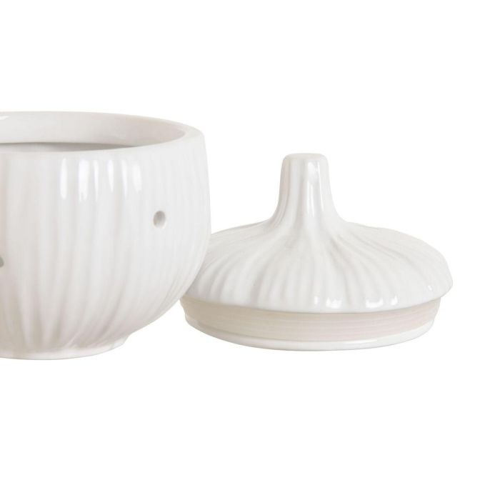 Bote Basicos DKD Home Decor Blanco 13 x 14 x 13 cm 1