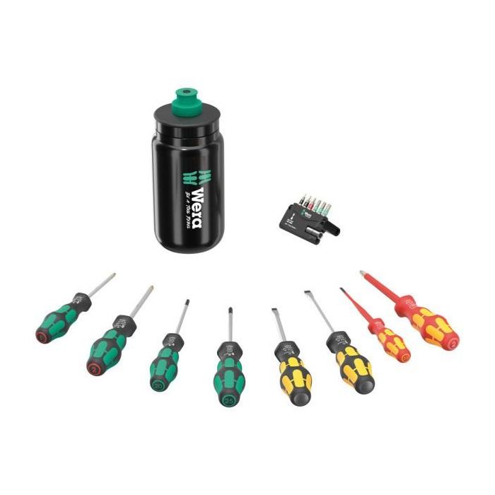 Wera 05100028001 Juego Destornilladores Kraftform XL Bottle Set - Phillips, Ranurado, Torx - 8 piezas