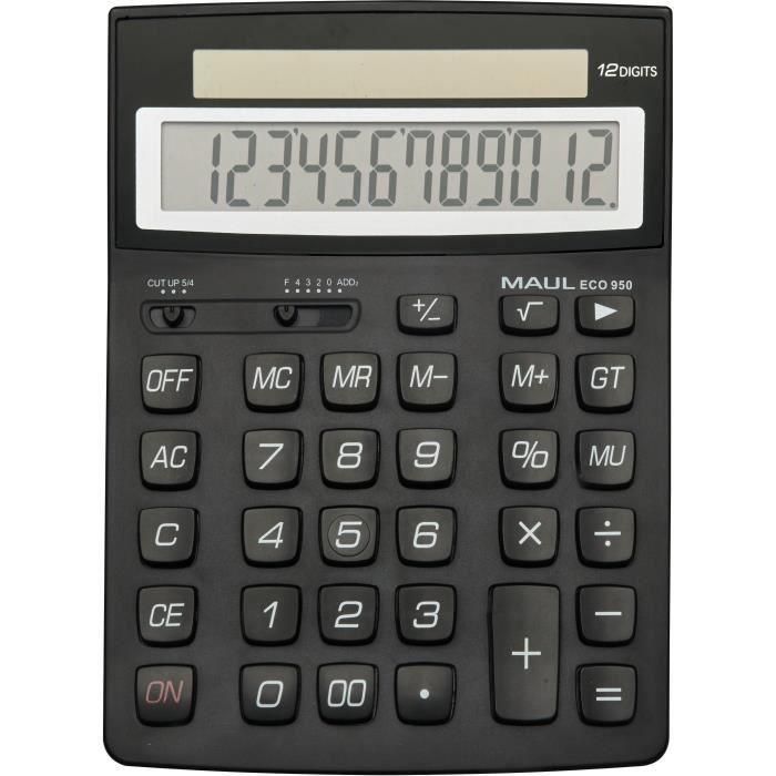 Calculadora de escritorio - MAUL - ECO 950 - 12 dígitos - Negra