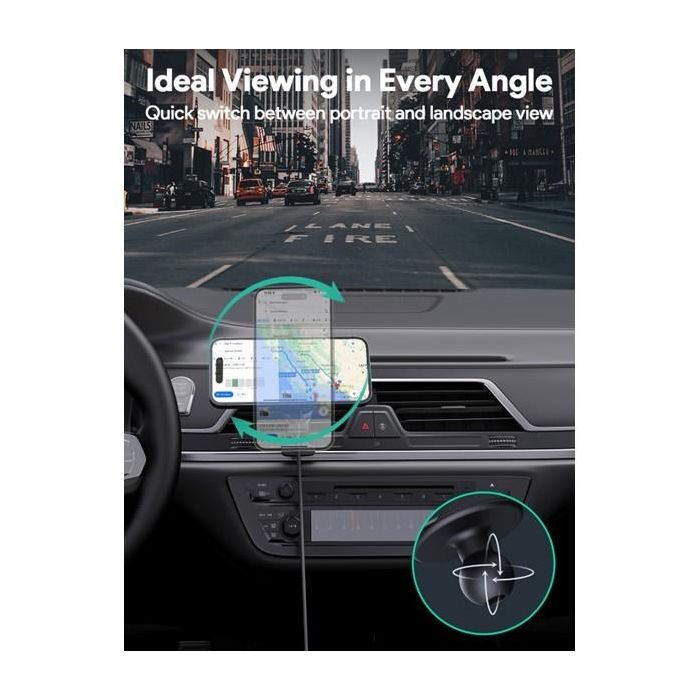 Aukey MagFusion Dash Pro MagSafe Wireless Charging Air Vent Mount 6