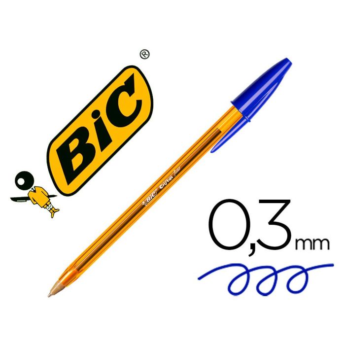 Bic Bolígrafo Cristal Original Fine Azul Caja 50 Ud