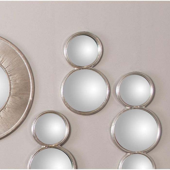 Espejo de pared Alexandra House Living Plateado Círculo 3 Espejo de pared Alexandra House Living Plateado Círculo 3