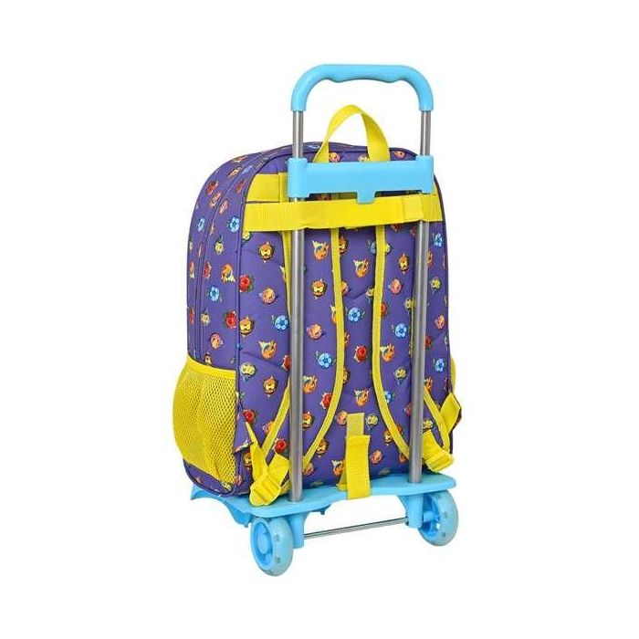 Mochila Escolar con Ruedas SuperThings Guardians of Kazoom Morado Amarillo (32 x 42 x 14 cm) 1