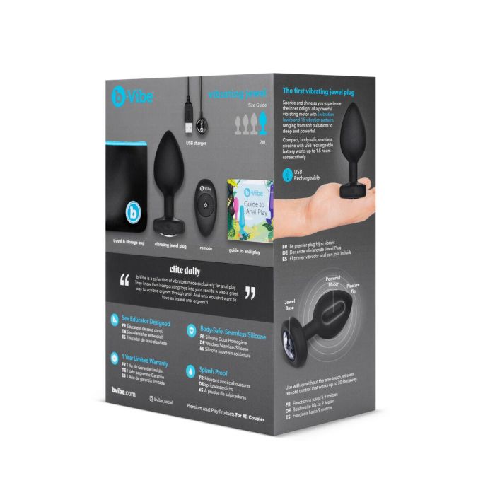 Vibrador B-Vibe Vibrating Jewel Negro XXL 7 Vibrador B-Vibe Vibrating Jewel Negro XXL 7