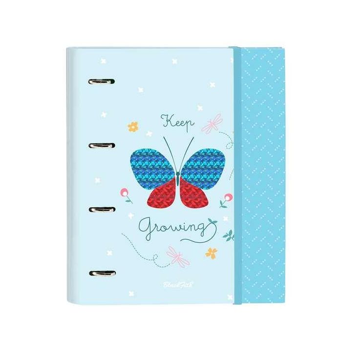 Carpeta de anillas BlackFit8 Mariposa A4 Azul claro (27 x 32 x 3.5 cm)