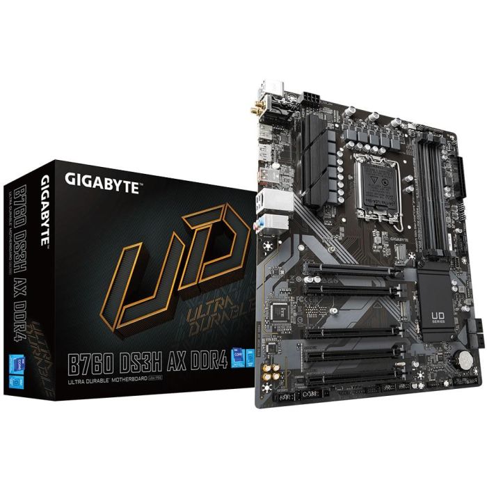 Gigabyte B760 DS3H AX DDR4 Placa Base ATX LGA 1700 DDR4 Wi-Fi 6E Intel B760 0 Gigabyte B760 DS3H AX DDR4 Placa Base ATX LGA 1700 DDR4 Wi-Fi 6E Intel B760 0