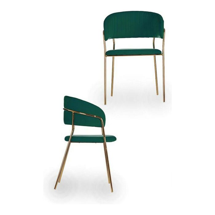 Silla Gift Decor Verde Dorado Poliéster Hierro 49 x 80,5 x 53 cm 1