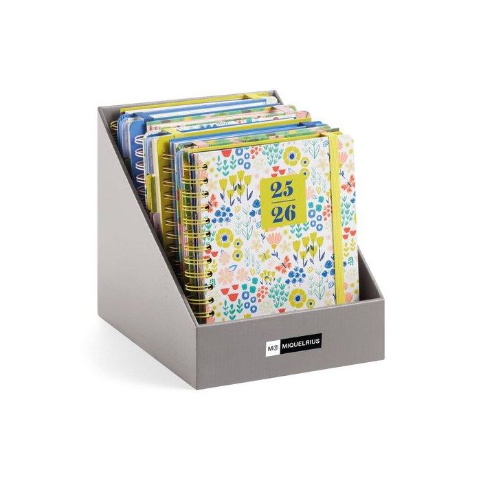 Agenda Escolar (2025-26) Miquelrius Anne Lehman Wire-O Tapa Extra Con Goma Plus 4º 170X218 Surtido Expositor De 8