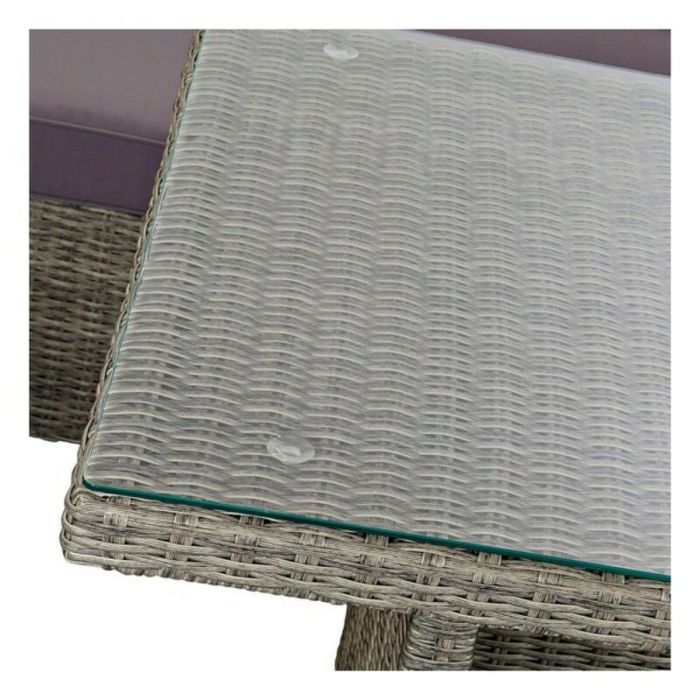 DKD Home Decor Sofá de Jardín y Terraza Gris 204x267x90 cm Set 4 Piezas Desmontable con Cojines Ratán Sintético 7 DKD Home Decor Sofá de Jardín y Terraza Gris 204x267x90 cm Set 4 Piezas Desmontable con Cojines Ratán Sintético 7