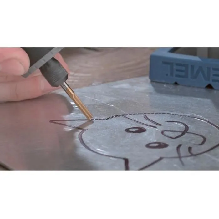 Dremel 9901DM Fresa de carburo de tungsteno para grabado, cilindro Ø3,2 mm, alta durabilidad 2