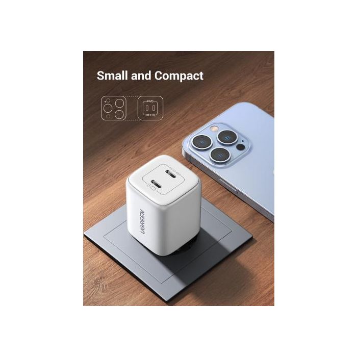 Ugreen 15327 Cargador de Dispositivo Móvil Universal Blanco Corriente Alterna Carga Rápida Interior 7 Ugreen 15327 Cargador de Dispositivo Móvil Universal Blanco Corriente Alterna Carga Rápida Interior 7
