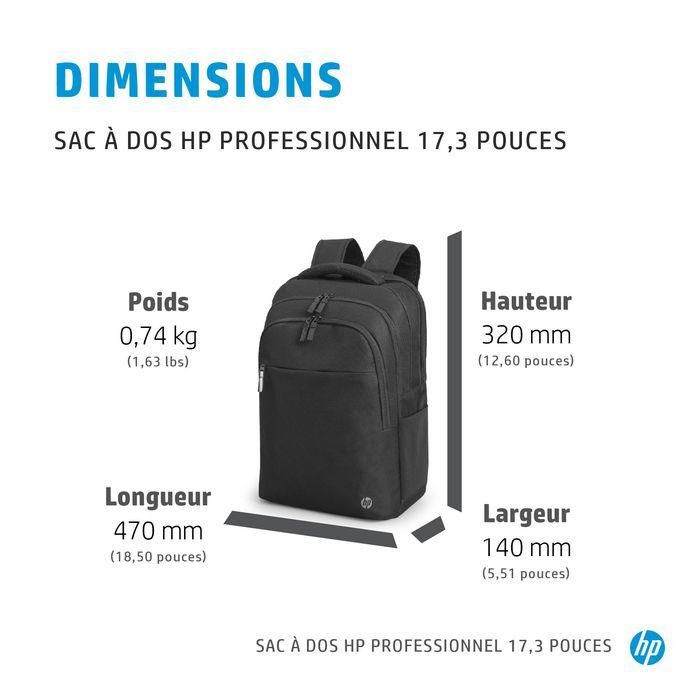 HP Mochila Profesional para portátil de 17.3 pulgadas, Diseño Ecológico y Resistente 9