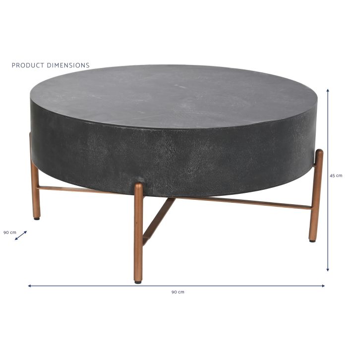 Mesa de Centro DKD Home Decor Metal Aluminio 90 x 90 x 45 cm Madera de mango 4 Mesa de Centro DKD Home Decor Metal Aluminio 90 x 90 x 45 cm Madera de mango 4