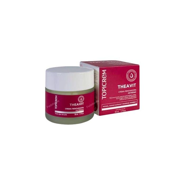 Topicrem AH THEAVIT Crema Renovadora Antiarrugas & Antiedad Exfoliante Antioxidante para Todo Tipo de Pieles 50 ml