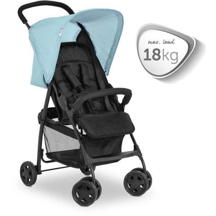 Hauck Cochecito de caña Sport Azul - Silla de paseo ligera, compacta, plegable y reclinable para bebé 1