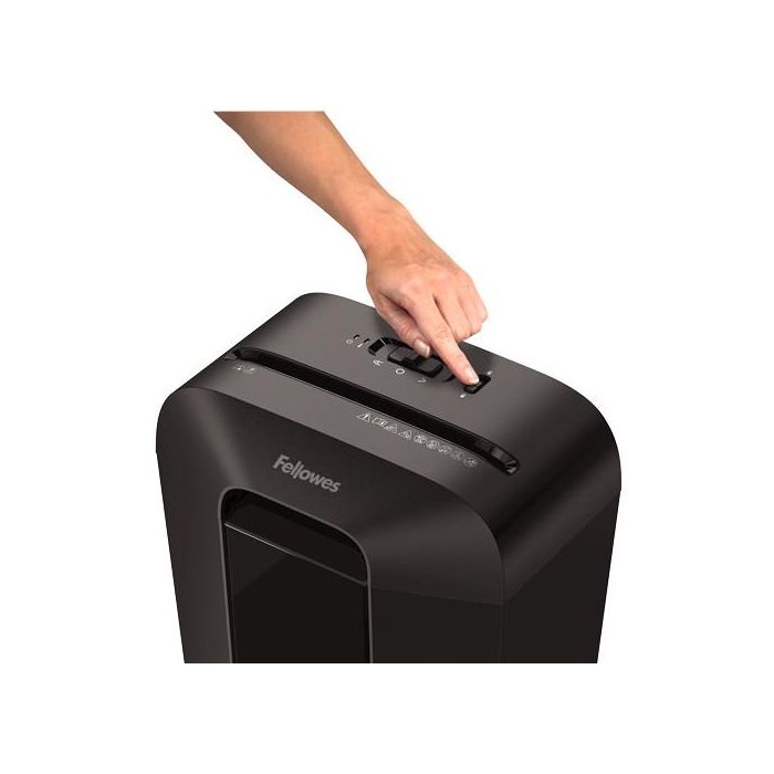 Fellowes LX70 Destructora de Papel Powershred CrossCut 11 Hojas 4x40mm P-4 Tritura Tarjetas y Grapas Negra 4