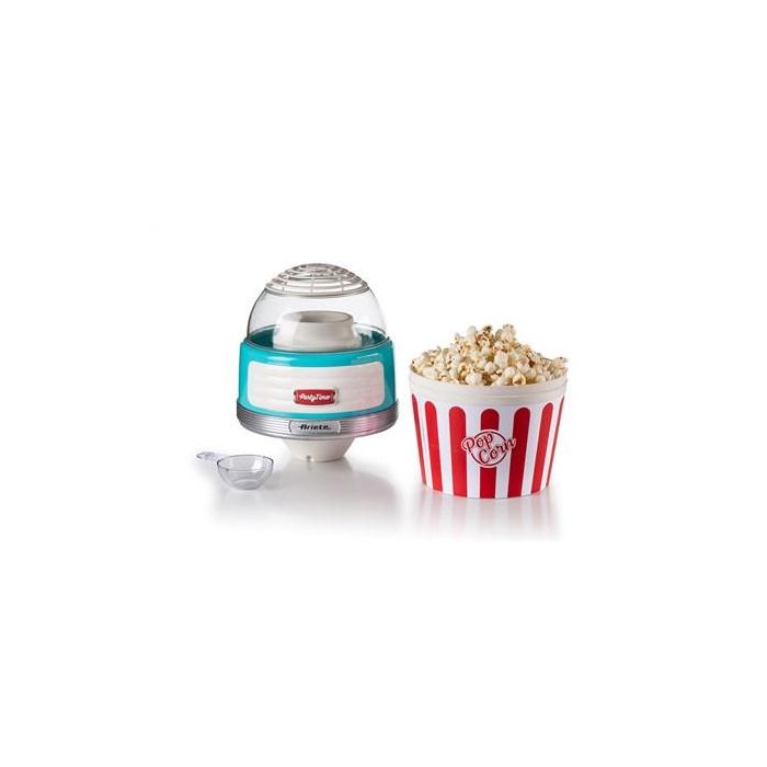 Ariete 2957/01 Máquina de Palomitas Party Time Big Popper Azul, Diseño Retro Años 50, Aperitivo Natural sin Grasas 5