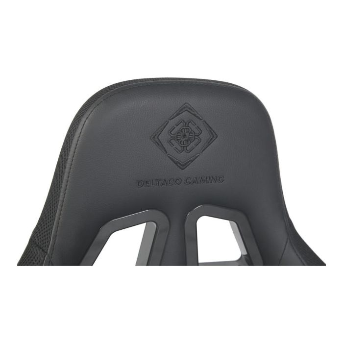Deltaco Gaming DC410 Silla Gaming Ergonómica, Negro, Respaldo Ajustable 90-180°, Asiento y Respaldo Acolchados, Peso Máx. 120 kg, Altura Máx. 185 cm, Reposabrazos 2D