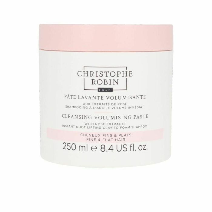 Christophe Robin Cleansing Volumizing Pasta Exfoliante Capilar con Arcilla Pura de Rassoul y Extractos de Rosa para Cabellos Finos y Volumen 250 ml