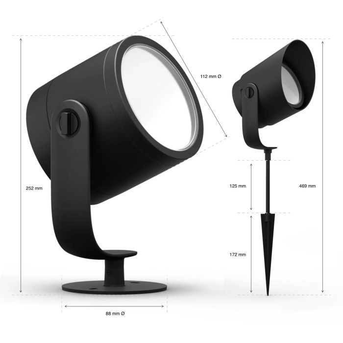 Philips Hue White & Color Ambiance Lily XL Spot 1 flg. Schwazr Verlängerung 1 Philips Hue White & Color Ambiance Lily XL Spot 1 flg. Schwazr Verlängerung 1