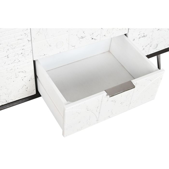 DKD Home Decor Buffet Moderno Marrón Oscuro y Blanco de Madera de Mango 150x43x80 cm con 3 Cajones, 2 Puertas y 2 Estanterías Desmontable 4