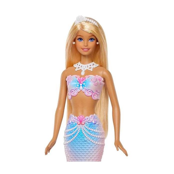 Muñeca sirena barbie fantasía pompas de jabón 32x25x6 cm 8