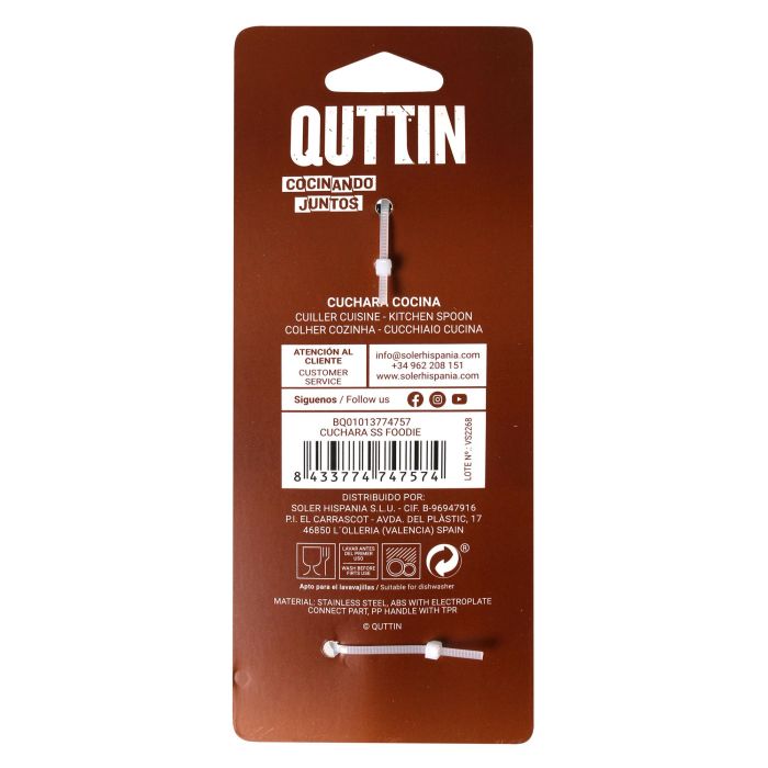 Cuchara Foodie Quttin - Acero Inoxidable (18 Unidades) 5 Cuchara Foodie Quttin - Acero Inoxidable (18 Unidades) 5