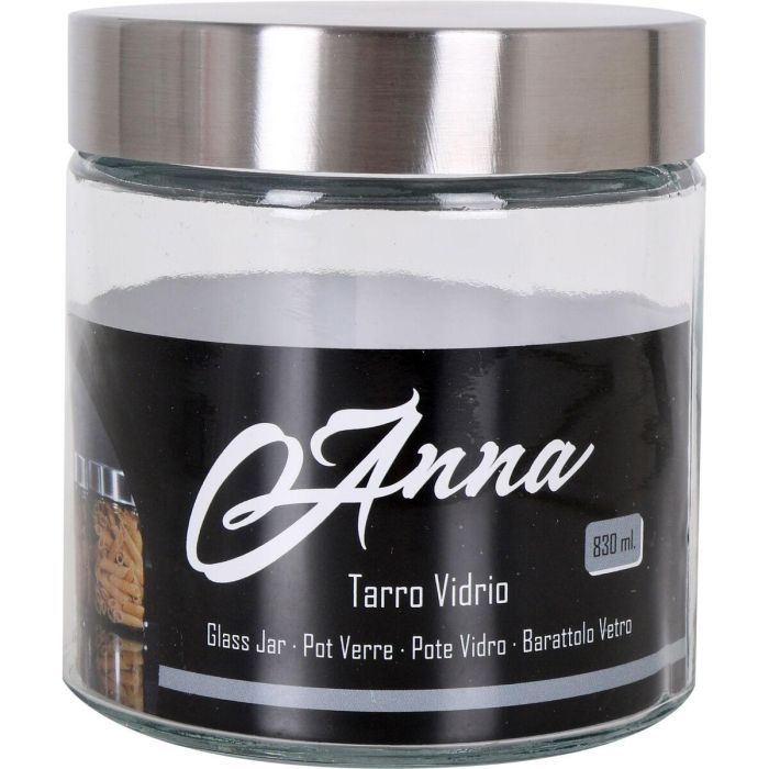 Tarro Anna 830 ml Vidrio Acero (24 Unidades) 1