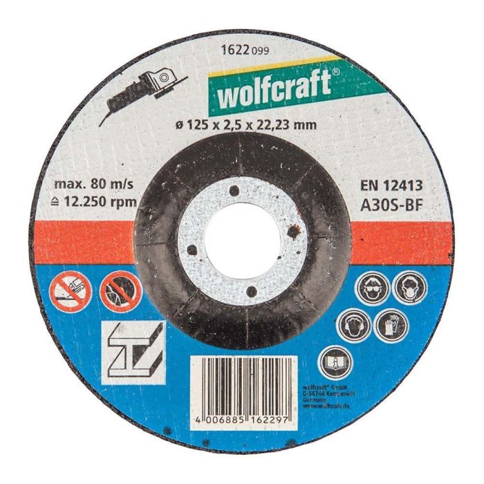 Wolfcraft Disco de corte abombado para metal ø125 x 2,5 x 22,23 mm 0 Wolfcraft Disco de corte abombado para metal ø125 x 2,5 x 22,23 mm 0