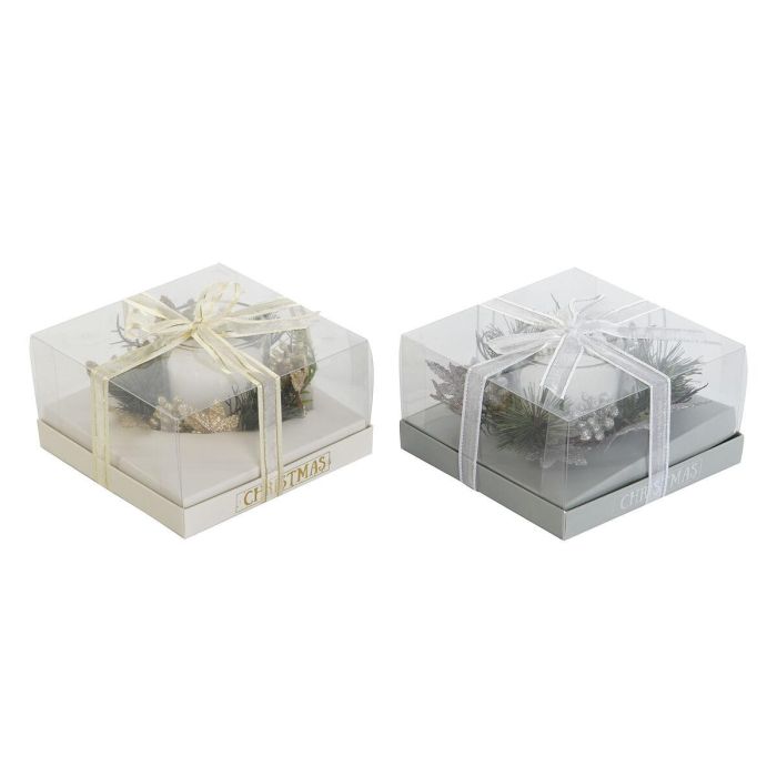 Vela DKD Home Decor Dorado Plateado Navidad 15 x 15 x 5 cm (2 Unidades) Vela DKD Home Decor Dorado Plateado Navidad 15 x 15 x 5 cm (2 Unidades)