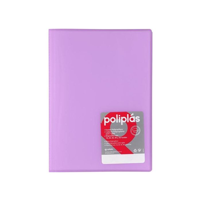 Carpeta Fundas (Tarifario) Grafoplas Pp Flexible Poliplas Trans. Fº 50 F. Lavanda Soft (Set de 5) Carpeta Fundas (Tarifario) Grafoplas Pp Flexible Poliplas Trans. Fº 50 F. Lavanda Soft (Set de 5)